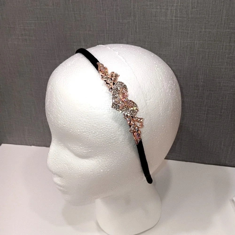 Sparkly Rhinestone Heart Headband Bridal Wedding‎ Guest Glam Fairycore Boho Chic